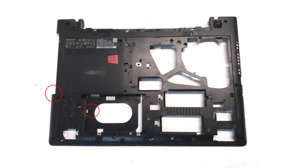 Нижня частина корпуса для ноутбука Lenovo G50, G50-30, 15.6", AP0TH000800, Б/В. всі кріплення цілі, має пошкодження біля CD та HDD (фото)