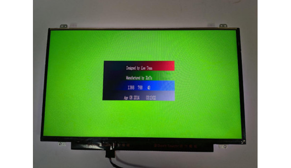 Матриця AU Optronics, B140XTN03.3, 14.0'', LED, HD 1366x768, 30-pin, Slim, б/в, Є засвіт, помітний при роботі, присутні подряпини, - 314397