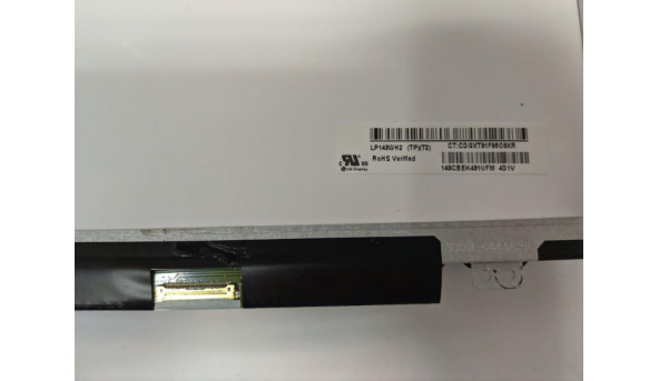 Матриця LG Display, LP140WH2 (TP)(T2), 14.0'', LED, HD 1366x768, 30-pin, Slim, б/в, Є вертикальна полоса та один засвіт - 314440