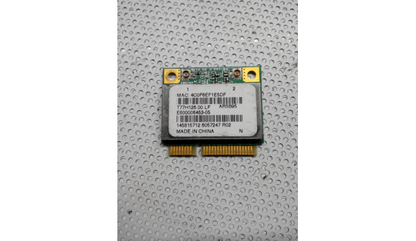 Адаптер WI-FI, знятий з ноутбука Toshiba Satellite C660, Atheros AR5B95, Б/В.