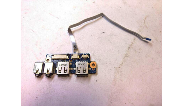 Плата з аудіо роз'ємами та USB для ноутбука Clevo W550, 6-71-W5508-D01, Б/В.