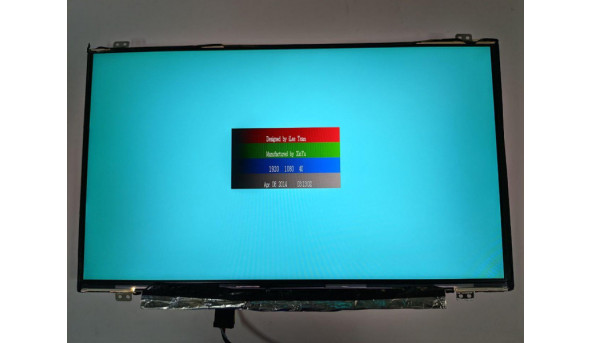Матриця InnoLux, N140HCE-EAA Rev:C2, 14.0'', LED, FHD 1920x1080, IPS, 30-pin, Slim, б/в, Має маленький засвіт, ледь помітний при роботі, знизу відсутня плівка - 314662