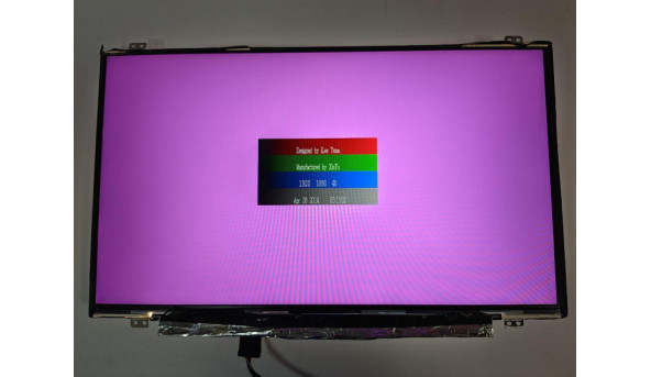 Матриця InnoLux, N140HCE-EAA Rev:C2, 14.0'', LED, FHD 1920x1080, IPS, 30-pin, Slim, б/в, Має маленький засвіт, ледь помітний при роботі, знизу відсутня плівка - 314662