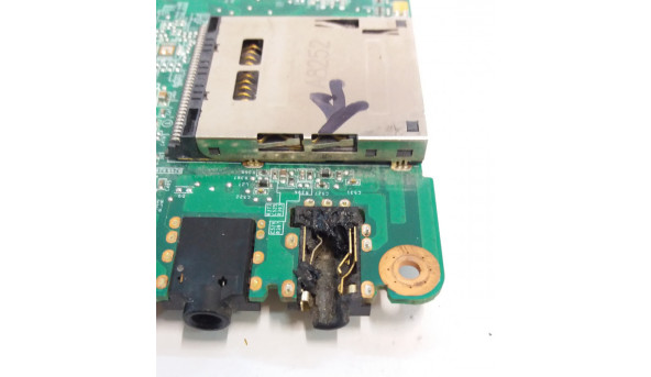 Материнська плата для ноутбука Acer Aspire 5745, 5745G, MBR6Y06001, DA0ZR7MB8F0, REV:F. Процесор: Intel P6200. Відео: N11P-GE-A1, GeForce G330M. Неробоча, стартує, зображення інколи виводить інколи ні. Пошкоджений аудіо роз'єм. - 314732