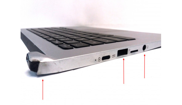 Середня частина корпуса для ноутбука Acer Chromebook 14 cb514-1h, JTE49ZAHB. Б/В. Всі кріплення цілі, має пошкодження. Клавіатура не робоча. - 314746