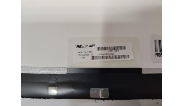 Матриця Samsung, LTN156T35-H01, 15.6", HD 1366x768, 40 pin, Slim, б/в, знизу горизонтальна полоса, на всіх кольорах помітна - 314759