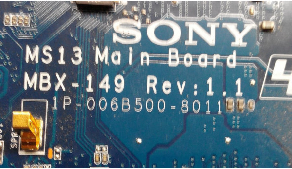 Материнська плата Sony Vaio Vgn-fe Series, MBX-149 Rev: 1.1, 1P-006B500-8011, не стартує, б/в. - 314796