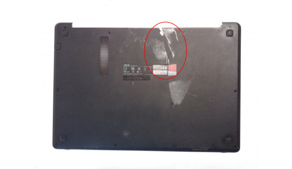 Нижня частина корпуса для ноутбука Asus Transformer Book TP500, 13NB05R1AP0, Б/В, кріплення цілі, має трішину.