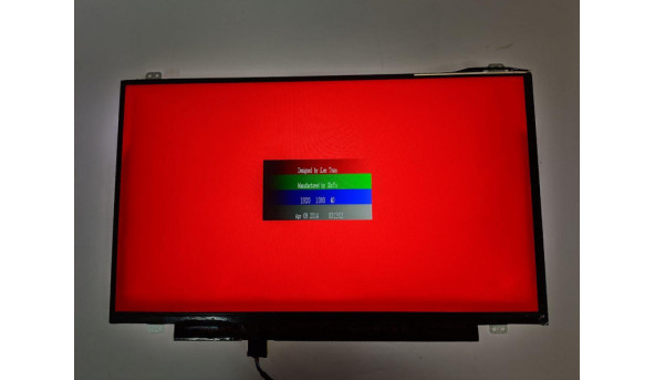 Матриця AU Optronics, B140HAN01.3, 14.0", 30-pin, LED, FHD 1920x1080, IPS, Slim, б/в, Є сліди від клавіатури, при роботі не помітні, також є темне зображення в низу та по бокам - 315033