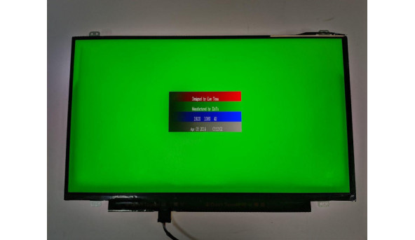 Матриця AU Optronics, B140HAN01.3, 14.0", 30-pin, LED, FHD 1920x1080, IPS, Slim, б/в, Є сліди від клавіатури, при роботі не помітні, також є темне зображення в низу та по бокам - 315033