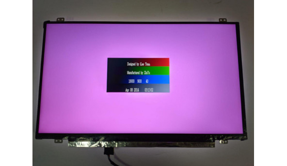 Матриця INNOLUX, N140FGE-EA2 Rev:C2, 14.0'', LED, HD+ 1600x900, 30-pin, Slim, б/в, Присутні сліди від клавіатури, на роботу не впливають, є подряпина помітна при роботі (фото) - 315035