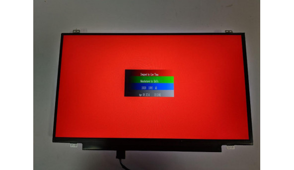 Матриця LG Display,  LP140WF6 (SP)(B3),  14.0'', LED,  FHD 1920x1080, IPS, 30-pin, Slim, б/в, Має декілька малопомітних засвітів які не помітно при роботі, та є незначні сліди від клавіатури