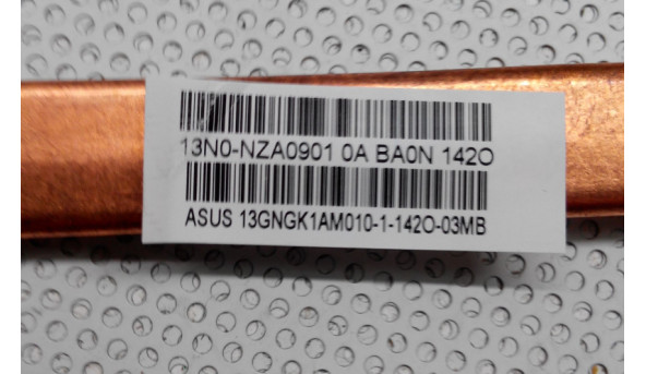 Термотрубка системи охолодження для ноутбука Asus A55D, K55D, A55N, K55D, K55N, P55V Series, AB0805HX-GK3, MF75090V1-C180-G99, 13GNAM1AM010-1, 13N0-M9A0101, 13N0-M9P0101, 13GNAN1AM010-1, 13N0-MAA0901, 13GNGK1AM010-1, 13GNGK1AM010-2, 13N0-NZA0901, б/в. -