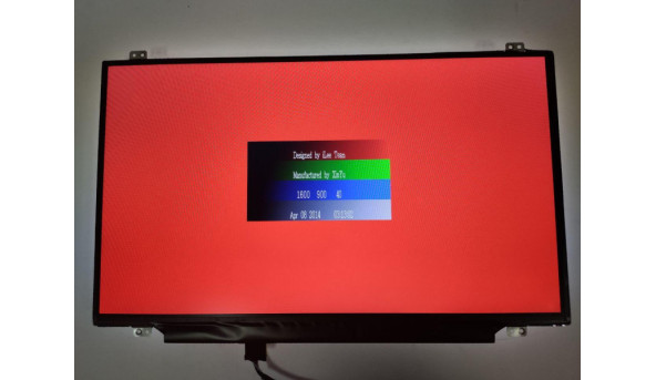 Матриця  LG Display,  LP140WD2 (TP)(B1),  14.0'', LED,  HD+ 1600x900, 30-pin, Slim, б/в, Є легенький засвіт, майже не помітний, присутні подряпини помітні на всіх кольорах