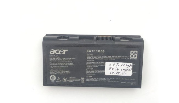 Батарея, акумулятор для ноутбука Acer Aspire 1801 4000mAh 14.8v 4UR18650F-2-CPL-CQ60 Б/В Знос:60%