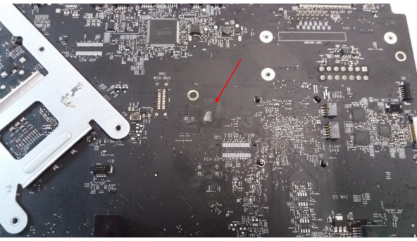 Материнська плата для Apple iMac A1312, 27", 820-2901-A, Б/В, Не тестована, має пошкодження та сліди вологи. - 315397