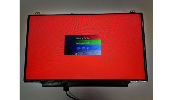 Матриця LG Display, LP140WD2 (TP)(B1), 14.0'', LED, HD+ 1600x900, 30-pin, Slim, б/в, Має мінімальні подряпини, які на роботу не впливають, по нижніх кутає має по одному засвіту, помітна на кольорах, з права та зверху відсутня плівка - 315563