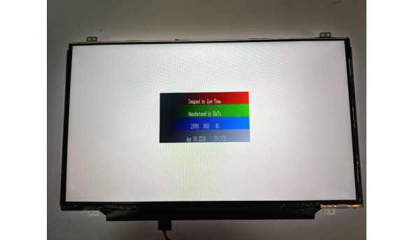 Матриця LG Display,  LP140WD2 (TP)(B1),  14.0'', LED,  HD+ 1600x900, 30-pin, Slim, б/в, Має мінімальні подряпини, які на роботу не впливають, по нижніх кутає має по одному засвіту, помітна на кольорах, з права та зверху відсутня плівка