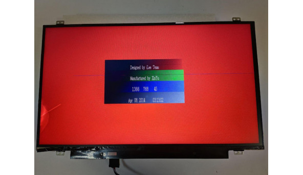 Матриця Samsung, LTN140AT31, 14.0'', LED, HD 1366x768, 30-pin, Slim, б/в, Мигає зображення, є засвіт, та бігають полоси, все на фото - 315600