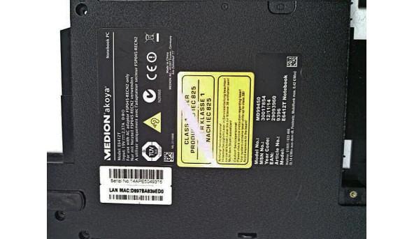 Нижня частина корпуса для ноутбука, MEDION Akoya MD99450, 13N0-1BA0621, Б/В. - 315634