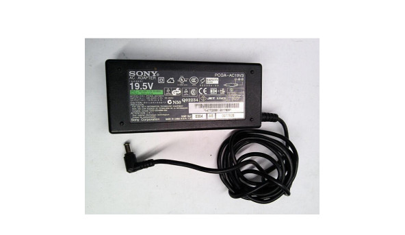 Зарядка для ноутбука Sony PCGA-AC19V3, 80W, 19.5V, 4.1A, Оригінал, Б/В