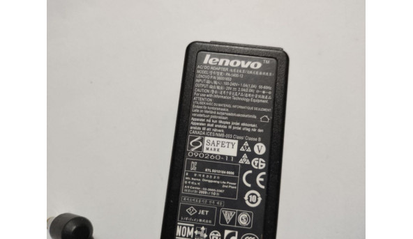Зарядка, блок живлення для ноутбука Lenovo, Model: PA-1400-12, Input: 100-240V--1.0A, 50-60Hz, Output: 20.0V, 2.0A, 40W, Б/В - 315728