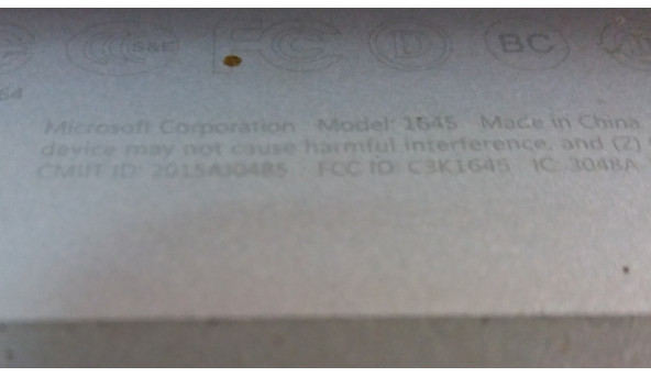 Материнська плата разом з корпусом та комплектуючими для ноутбука Microsoft Surface 1645, X906889, 64GB, 1.60GHz, Б/В. Стартує, робоча, візуальних дефектів немає. - 315779