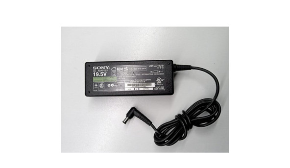 Зарядка для ноутбука Sony Vaio VGP-AC19V19, 76W, 19,5V, 3.9A, Оригінал, Б/В