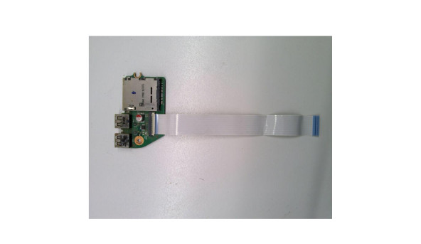 Плата з картрідером та USB роз'ємами для ноутбука Toshiba L650, L655, C650, 6050A2335001, Б/В.   В хорошому стані. Без пошкоджень.