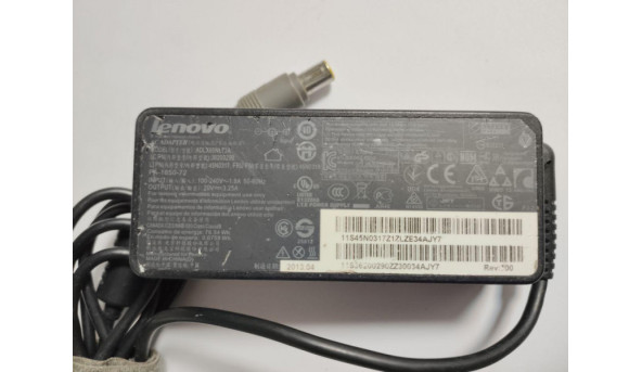 Зарядка, блок живлення для ноутбука Lenovo ADLX65NLT3A, 65W, 20.0V, 3.25A, 36200290, 45N0318, PA-1650-72, оригінал, Б/В - 315957