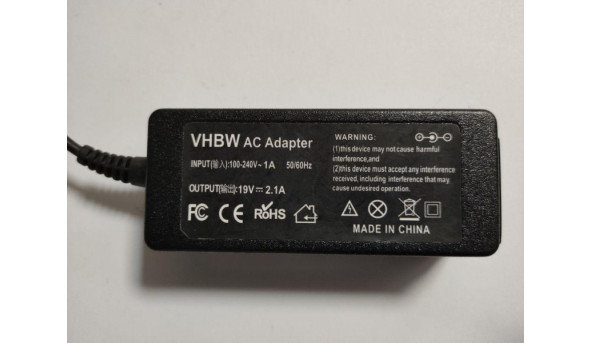 Зарядка, блок живлення для ноутбука AC Adapter, Model: VHBW, Input: 100-240V--1.0A, 50-60Hz, Output: 19.0V, 2.1A, 65W, Б/В - 315991