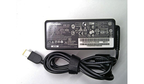 Зарядка для ноутбука Lenovo ADLX65NLC3A, 65W, 20V, 3.25A, Аналог високої якості - 316100