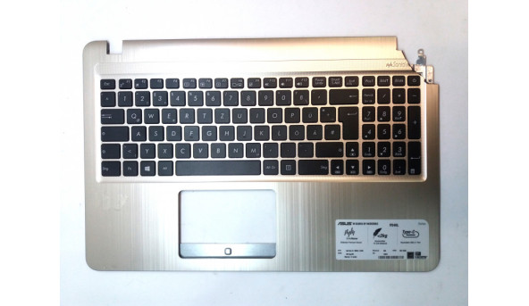Середня частина корпуса з клавіатурою (протестована, робоча) для Asus X540L X540S F540L R540L A540L, 39XKATCJN20, 13NB0B01P08011, mp-13k96d0-9202, Б/В, Відламаний правий верхній кут.