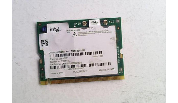 Адаптер WI-FI, знятий з ноутбука HP Compaq nx6110, 381583-001, Б/В. - 316344