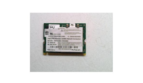 Адаптер WI-FI, INTEL PRO / WIFI 2200BG, TA: C88305-005, Б/В.