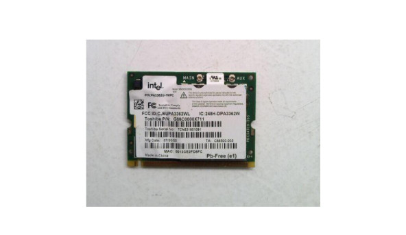 Адаптер WiFi Intel, знятий з ноутбука Toshiba, P/N G86C000X711, Б/В.
