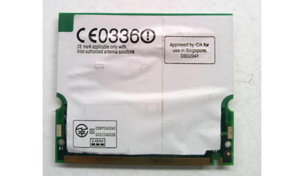 Адаптер WiFi Intel, знятий з ноутбука Dell, INTEL PRO/WIRELESS WM3A2100, Б/В. - 316369