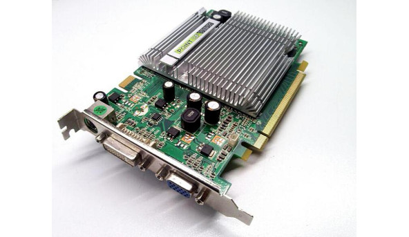Відеокарта Point of View GeForce 7600 GT, PCI-Express, 512MB, 128-bit, DDR2, 533 MHZ, DVI, VGA, TV-out, Б/В. Робоча.