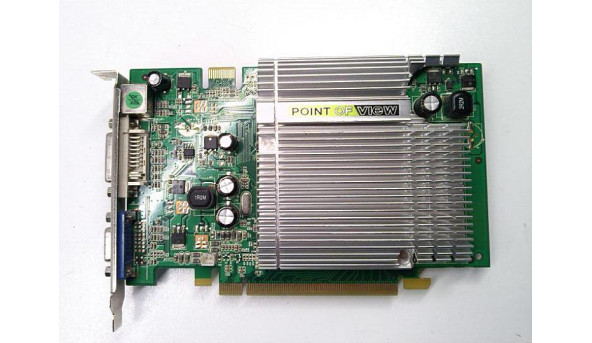 Відеокарта Point of View GeForce 7600 GT, PCI-Express, 512MB, 128-bit, DDR2, 533 MHZ, DVI, VGA, TV-out, Б/В. Робоча.