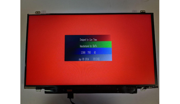 Матриця  Samsung,  LTN140AT31,  14.0'', LED,  HD 1366x768, 30-pin, Slim, б/в, Має засвіти помітні на всіх кольорах, сніжить зображення, бігають полоски вертикальні, є потертості від клавіатури