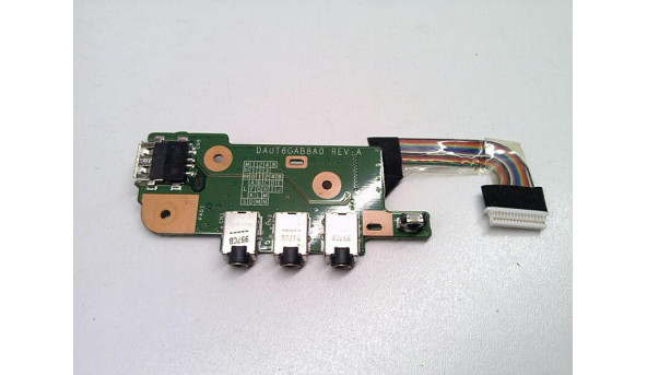 Додаткова плата з аудіо роз'ємами, USB портом та Infrared датчиком для ноутбука HP HDX X16-1310EG,  DAUT6GAB8A0, Б/В