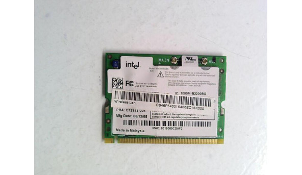 Адаптер WI-FI, знятий з ноутбука HP Compaq nx6110, D10709-002, Б/В - 317149