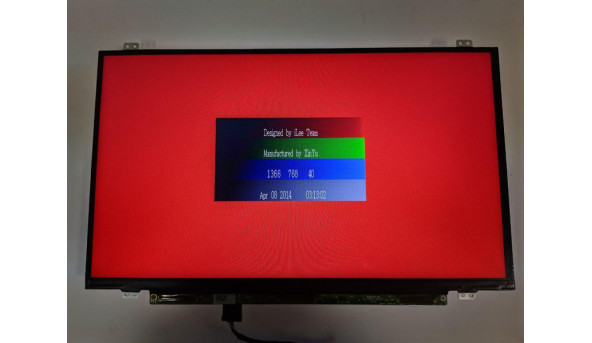 Матриця LG Display,  LP140WH8 (TP)(D1),  14.0'', LCD,  HD 1366x768, 30-pin, Slim, б/в, Є три помітних засвіти, та мінімальні подряпини, при роботі подряпини трішки помітно