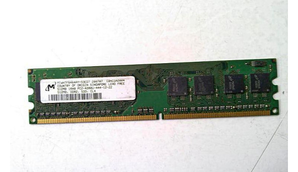 Оперативна пам'ять для ПК MICRON, MT8HTF6464AY-53ED7, 512MB, DDR2, 533MHz, робоча, Б/В