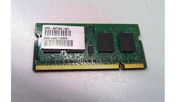 Оперативна пам'ять для ноутбуків Infineon HYS64T64020HDL-3.7-A, 512MB, DDR2, 533MHz, SO-DIMM, робоча, Б/В