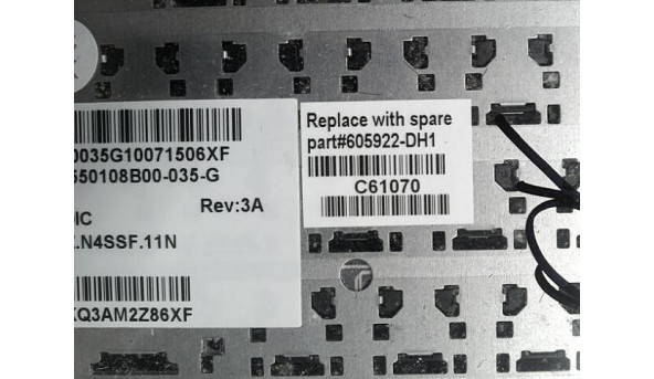Клавіатура для ноутбука, HP G56, Compaq CQ62, 605922-DH1, Б/В - 317404