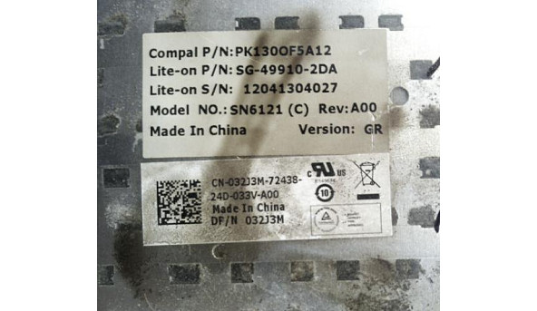 Клавіатура для ноутбука, DELL VOSTRO 3550, CN-032J3M, Б/В - 317408