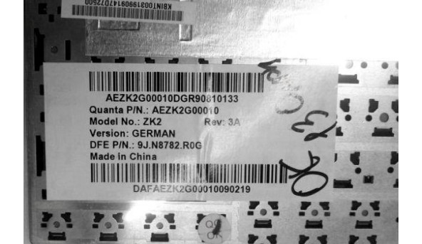 Клавіатура для ноутбука Acer Aspire 6930G, ZK2, 9J.N8782.R0G, Б/В - 317436