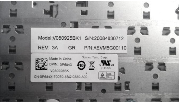 Клавіатура для ноутбука Vostro 1015, 0P904X, CN-0R811H-70070, Б/В - 317455