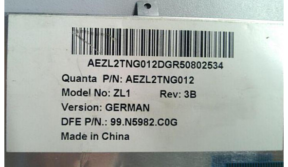 Клавіатура для ноутбука Acer Aspire 1410er, 99.N5982.C0G, AEZL2TNG012, Б/В - 317463
